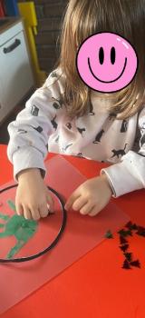 Empreinte boule de Noël 