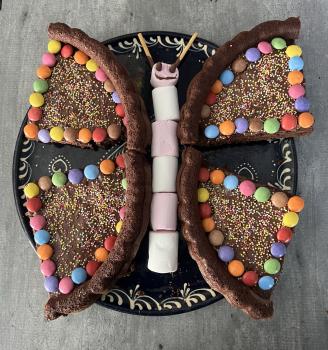 Gâteau chocolat papillon