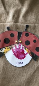 coccinelle avec empreinte et photo 