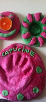 Bougeoirs en pâte à sel   