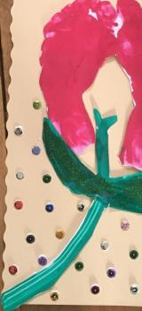 Empreintes peinture thème printemps